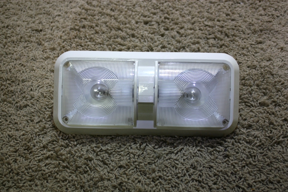RV Interiors USED MOTORHOME CLEAR DOUBLE LENS LIGHT FIXTURE FOR SALE