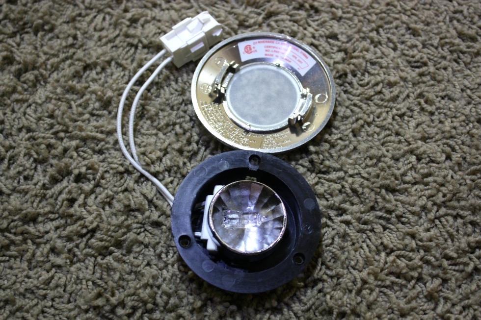 RV Interiors USED RV SILVER PUCK LIGHT FIXTURE FOR SALE Interior Lights