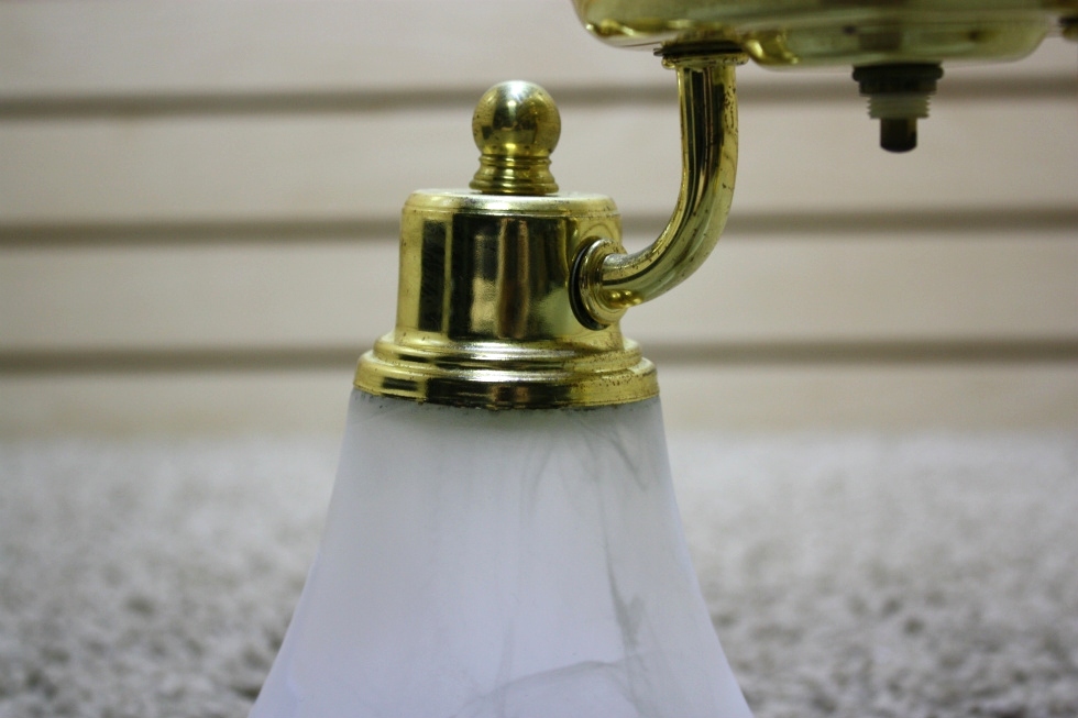 RV Interiors USED 2 GLOBE MOTORHOME CEILING LIGHT FIXTURE FOR SALE
