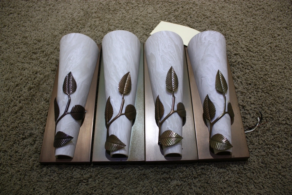USED SET OF 4 WALL SCONCE LIGHT FIXTURES RV INTERIOR LIGHTS FOR SALE